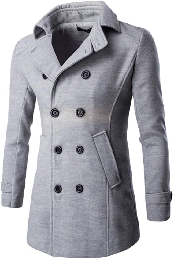 Laisla fashion Cappotto di Lana Classico Elegante Cappotto da Uomo