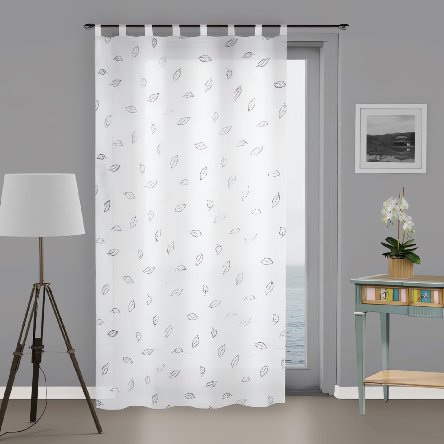 Soleil d'ocre Laurene Curtain Polyester White 140 x 250 cm