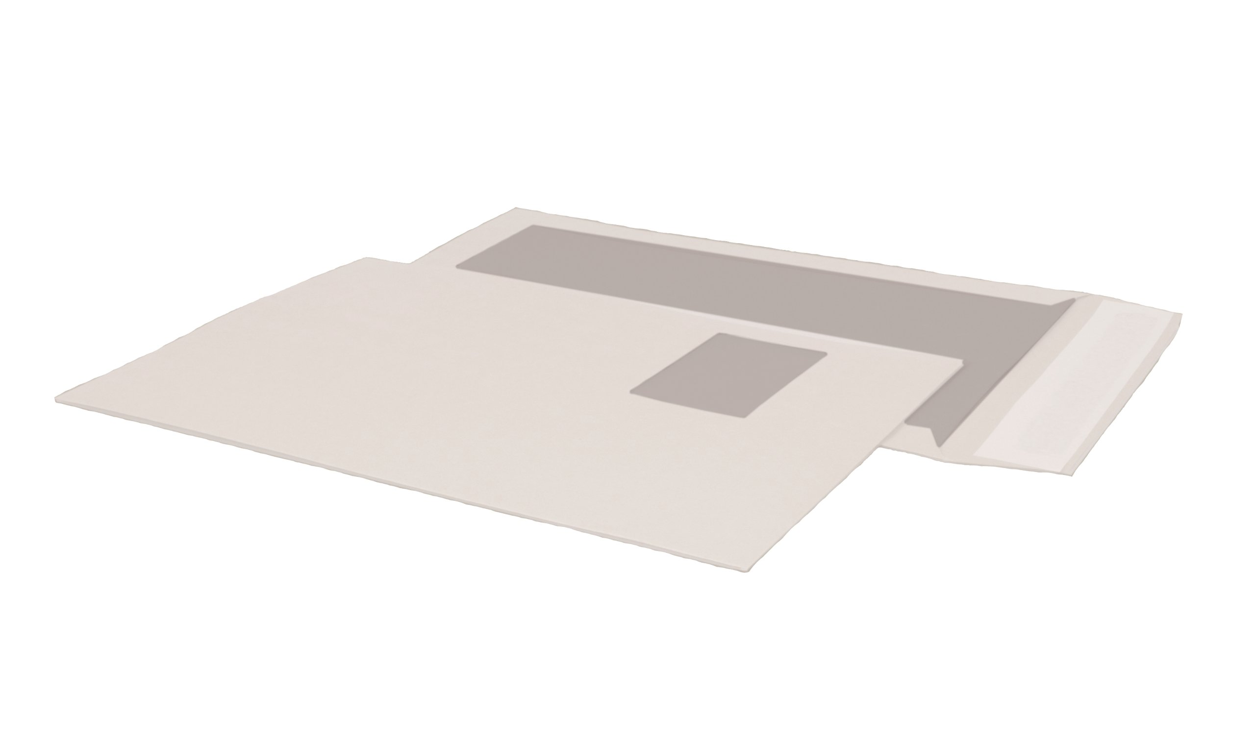 Posthorn C4 Cardboard Backed Envelopes (Pack of 100), Peel and Seal C4 with Cardboard Back and Window, White Mailing Envelopes A4 with Cardboard Backing Made of Grey Cardboard 450 g/m², 324 x 229 mm