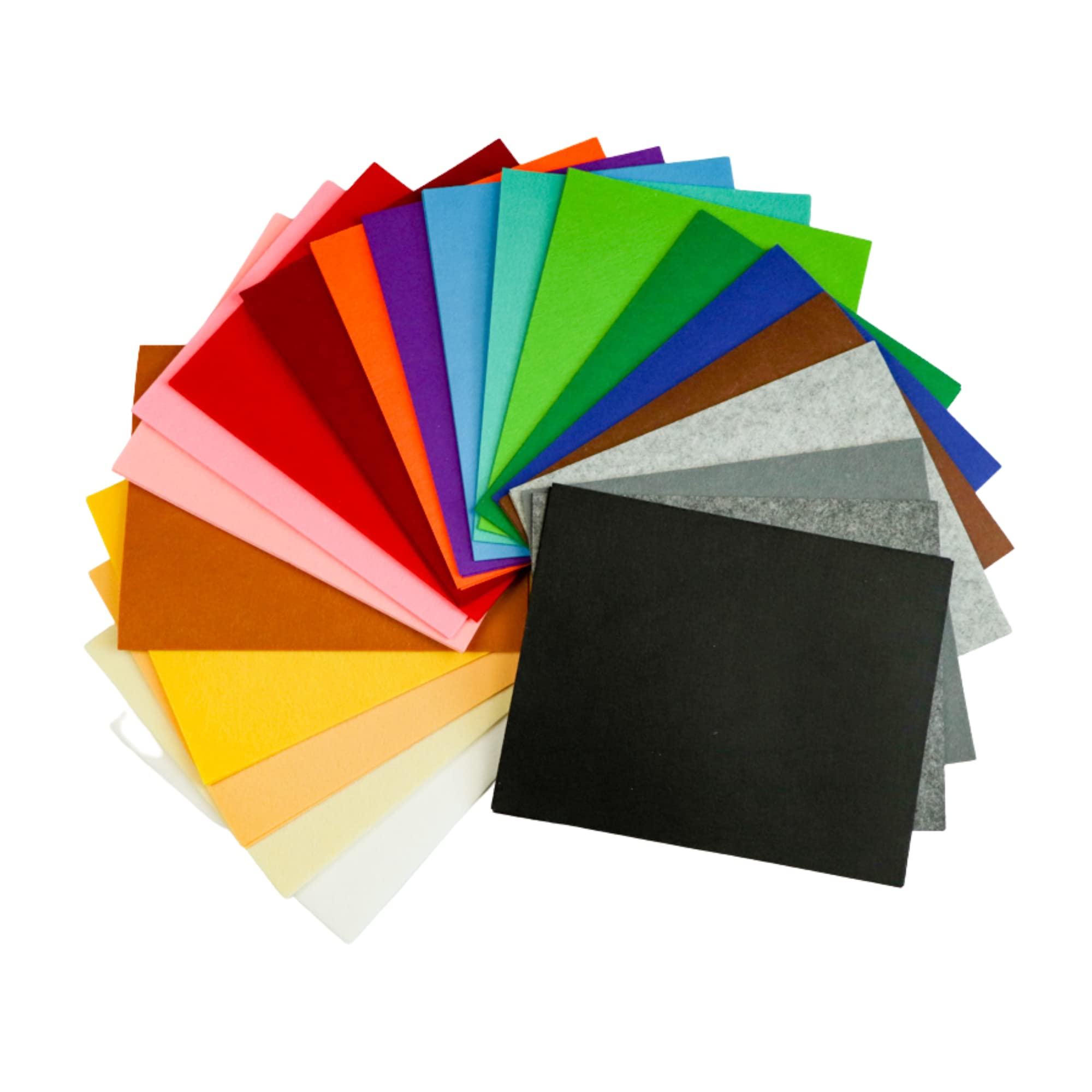 Woolous Felt Sheets 42 pcs, A4 Size Craft Felt, 21 Different Color, Non Woven Felt Fabric Patchwork Sewing Square DIY Craft 1mm Thick, Gift for Nursery School Child 10X8 Inch(25.5X20.4cm)