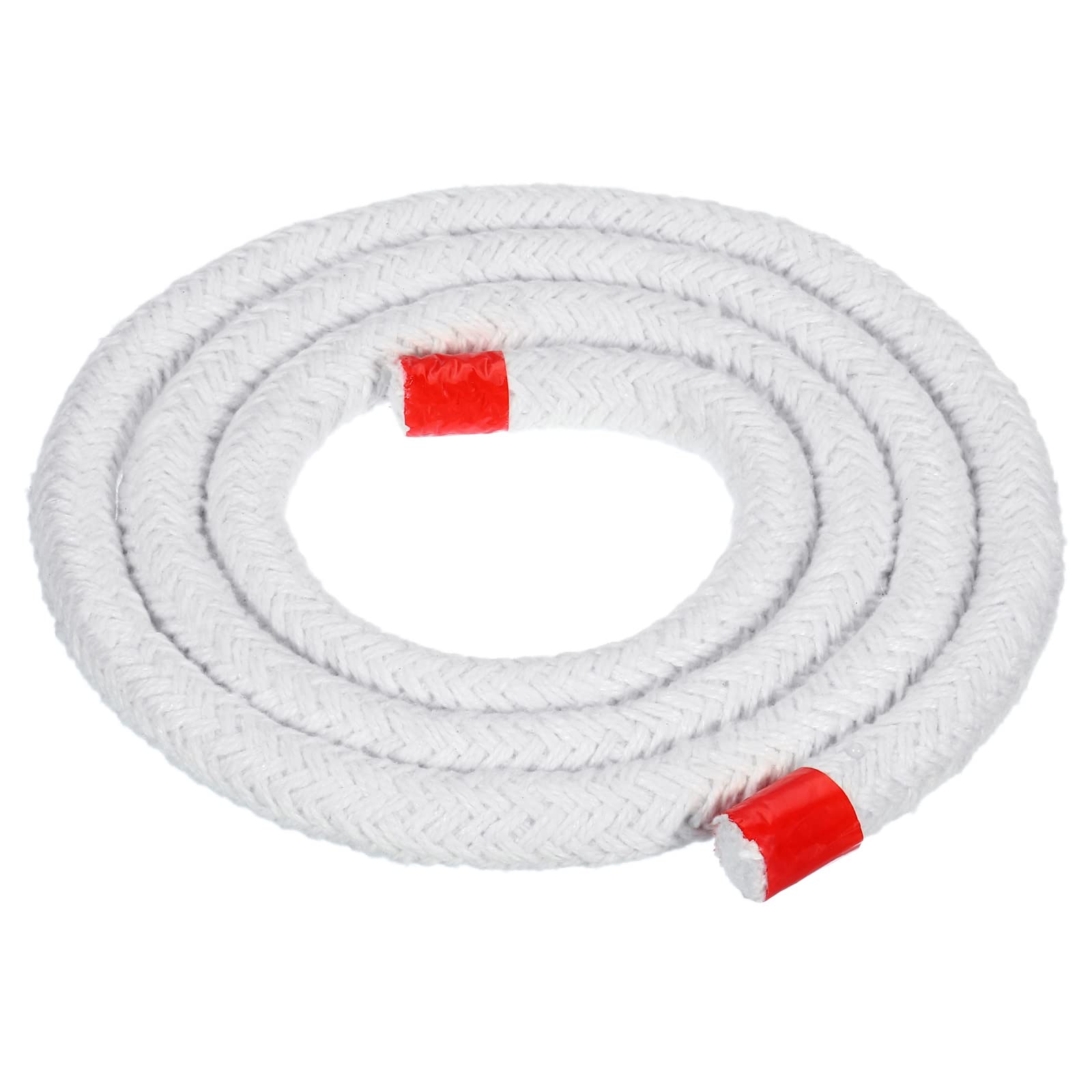 PATIKIL 6.57ft x 49/64" Ceramic Fiber Rope, Round Braided Rope High-Temperature Gasket Seal for Boiler Furnace Oven Kiln Casting, White