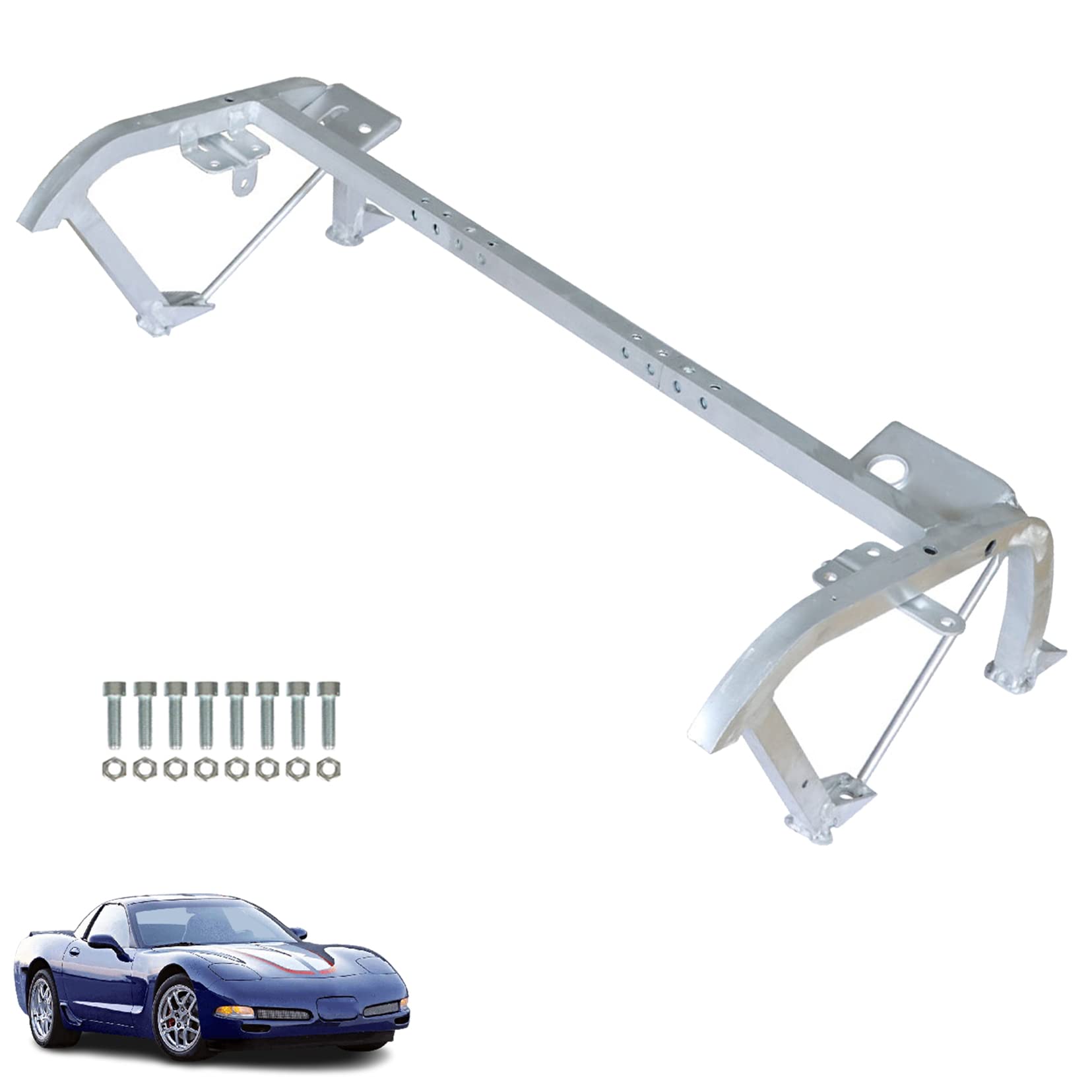 Photo 1 of SEBLAFF Lower Aluminum Radiator Support Assembly Skid Replacement for 1997 1998 1999 2000 2001 2002 2003 2004 Corvette C5/Z06 10400765 15824318 15916658