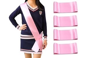 DOCOONIVER 4 Pack Blank Sashes,Plain Satin Sash for Pageants,Senior Sash,Custom Sash,DIY Personalized Sash for Birthday Party