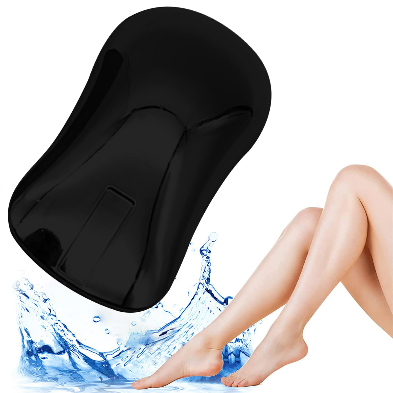 Crystal Hair Eraser for Women, Crystal Hair Eraser, Hair Removal Device, Nano Painless Hair Removal Stone for Women and Men, Reusable Exfoliation Hair Remover for Travel Use (Black)