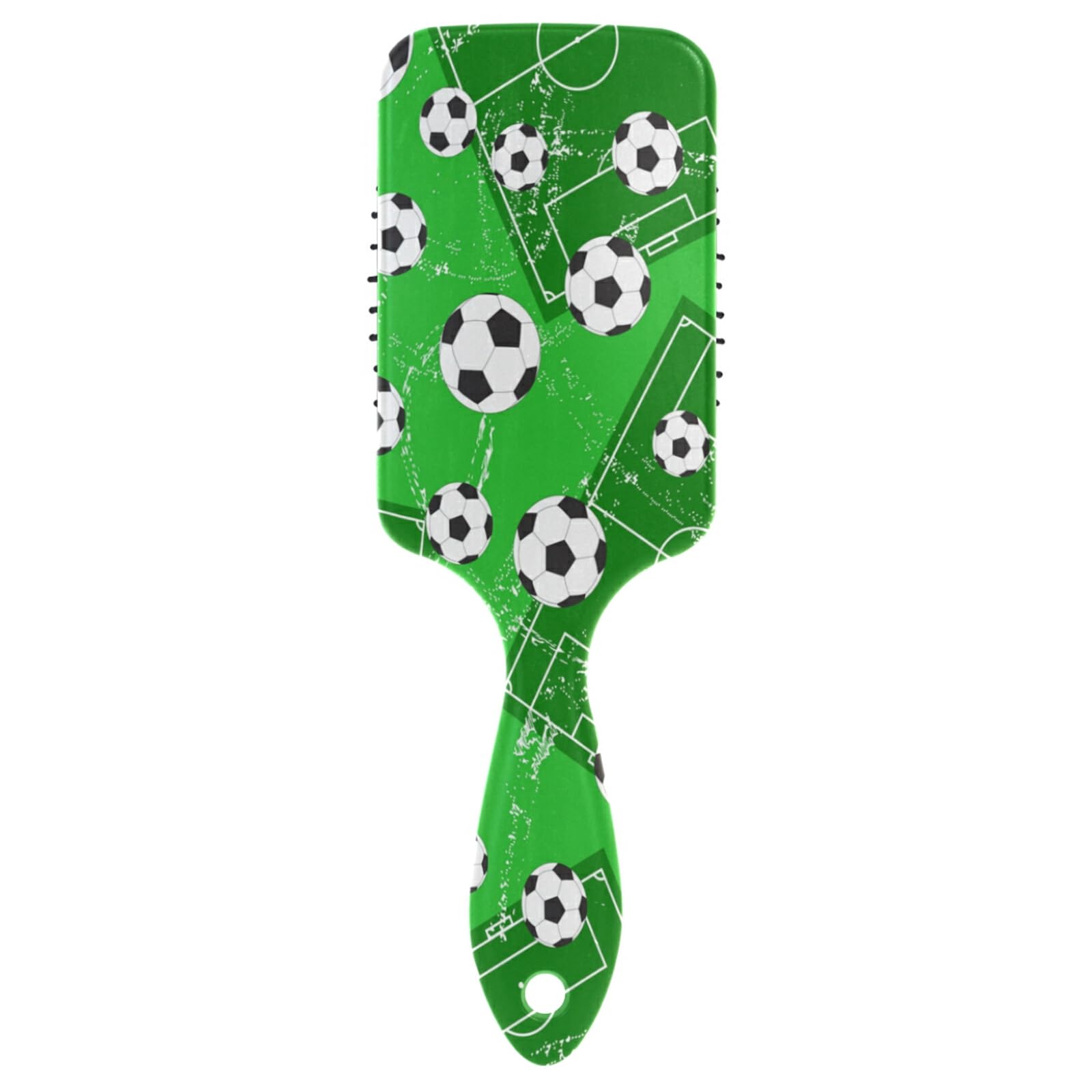 Massage Hairbrush Comb for Men Women and Kids,Background With Football Gate And Soccer Hair Brush style for long,Thick,Curly,Wavy,Dry and Damaged Hair