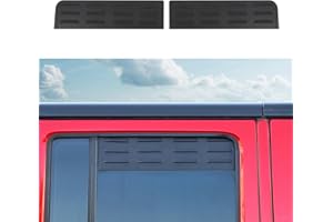 RAZPOY JK Rear Window Glass Louvers Cover Air Vent Trim Compatible with 2007-2017 Jeep Wrangler JK 4-Door Exterior Accessories