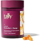 Tally Health Amplify – Cellular Metabolism & Energy Booster with Berberine, CoQ10 & Glycine – Vegan, Non-GMO, Gluten Free Capsules for Healthy Aging & Vitality