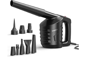 MECO ELEVERDE 550W Electric Air Blower, V001, High Pressure Air Duster for Computer, Keyboard, Printer, 2 Gears, 8 Nozzle Attachments, Environment Friendly