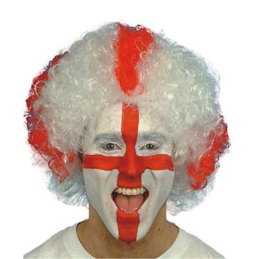 St Georges Cross Wig - England Supporters Wig