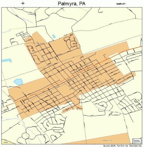map of palmyra pa Amazon Com Large Street Road Map Of Palmyra Pennsylvania Pa map of palmyra pa