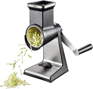 Original Gefu Trommelreibe TRANSFORMA 19080 - Raspeln im Handumdrehen dank LASER CUT Trommeln – Profi Küchenhelfer