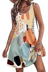 LUXVEER Women's Summer Dress 2025 Sleeveless Scoop
