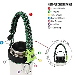 QeeCord Paracord Handle Compatible with Hydro Flask