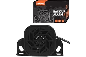 GAMPRO 840 Back-up Alarm 12V-80V 110dB IP67 Waterproof Dust-Proof Reversing Warning Alarm with Super Loud Beeper Tone for Truck Van Forklift Car Lorry Agricultural Vehicles (with Wire)