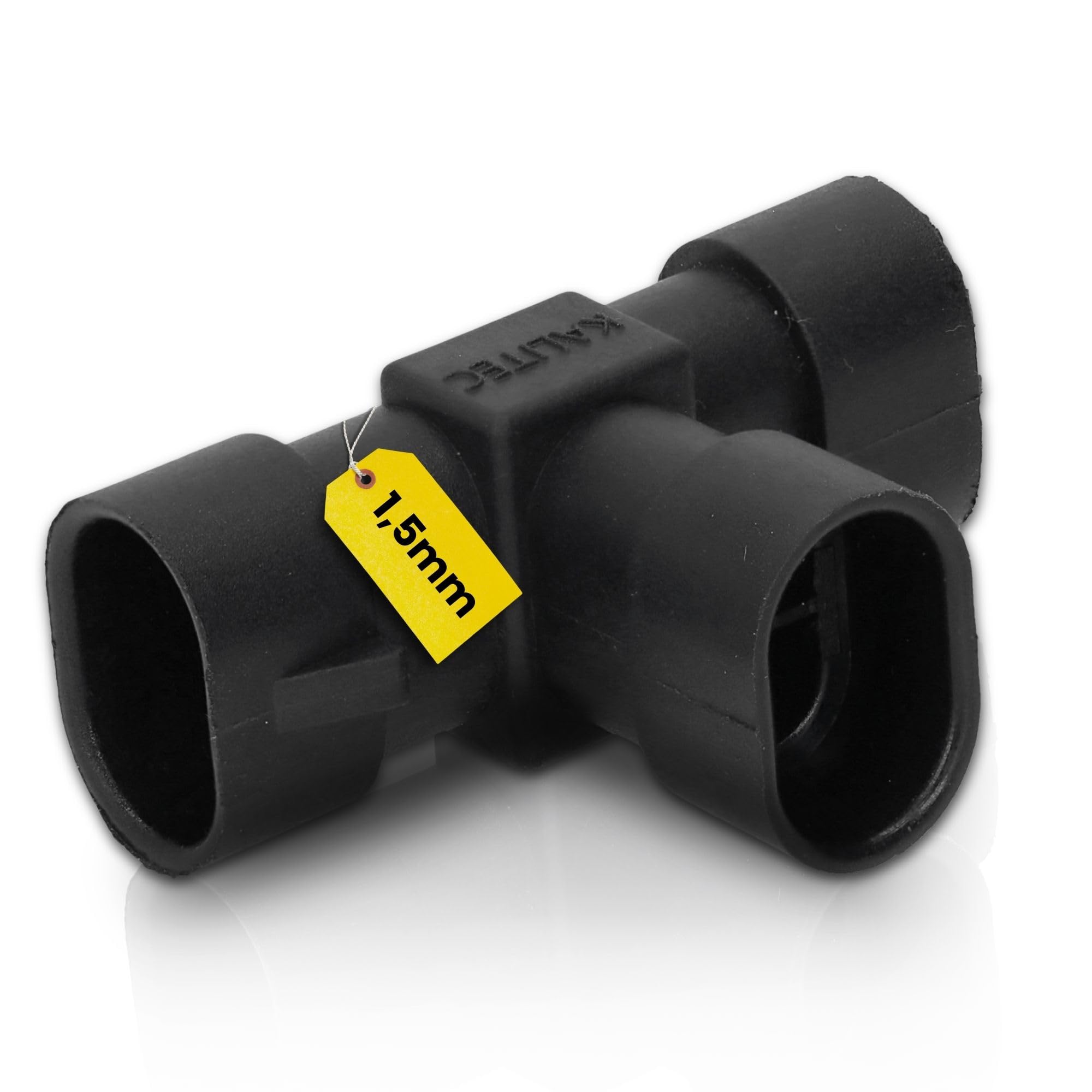 Kalitec 3-Way Superseal T-Piece Splitter X3-0011-0260, 1.5 mm², 2-Pin Connector, Black, PA GF, -40°C to +125°C, IP67