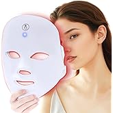 KNNKNN Red Light Therapy for face,Blue LED Light Therapy Mask,7-1 Colors LED Facial Skincare Mask at Home,USB Rechargeable,Cordless