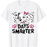 100 Days of School Dalmatian Dog Boys Kids 100 Day Smarter T-Shirt