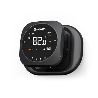 SASWELL Smart Thermostat 3H/2C, WiFi Household Thermostat for Heat Pump and Conventional Multi-Stage System, Easy DIY Installation, Voice Control, Support Alexa and Google Home, C-Wire Required
