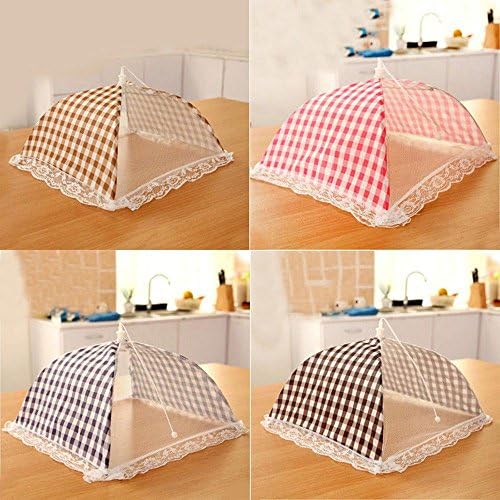 NAOAO Food Cover Tents (4 Pack) - Pop-Up Mesh Screen Umbrella Food Covers Protectors Reusable Covers Protect from Mosquitos Flies and Bugs for Outdoor BBQ Party Picnic Wedding and Easily Fold Up