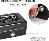 Parrency Small Cash Box with Lock and Coin Slot Black 4.9 x 3.7 x 2.3 in view 3