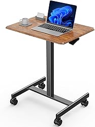 Sweetcrispy Small Mobile Rolling Standing Desk