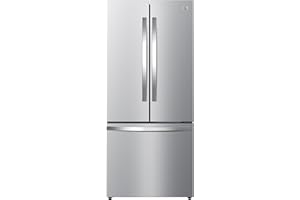 Kenmore 46-75525 29.88 Inch Counter-Depth French Door Refrigerator/Freezer with Fingerprint-Resistant Stainless Steel, Ice Maker, Quiet and Energy Efficient Inverter Compressor, 17.5 cu. ft.
