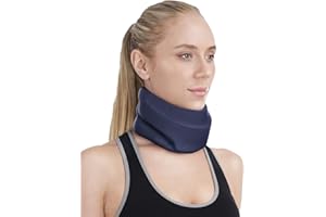 BLABOK Neck Brace for Sleeping - Cervical Collar Relief Neck Pain and Neck Support Soft Foam Wraps Keep Vertebrae Stable for Relief of Cervical Spine Pressure for Women & Men Blue Medium Size