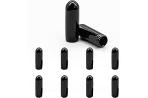 Hordion 100Pcs 5/32 Inch Rubber End Caps, 4mm Rubber Caps Screw Thread Protectors, Black Bolt Screw Vinyl Caps, Round Tube Bolt Cap Cover Thread Protectors Safety Cover
