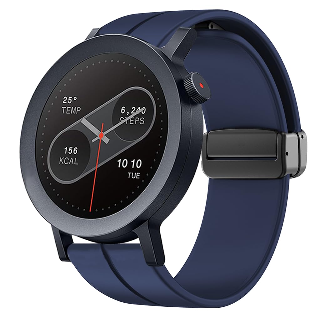 Blueshaweu Compatible CMF Watch Pro 2 Band, Soft Silicone Magnetic Buckle Sport Wristband Replacement Straps, Smartwatch (Blue)