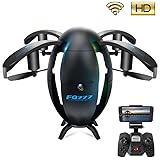 Drone with Camera and Live Video, UAV, 6-Axis Gyro 4 Channels Hobby RC Quadcopter Mini Drone with Headless Mode for Beginner, Easy to Control, Flying Egg, Black by ScharkSpark