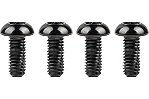 Wanyifa 4Pcs Titanium M5 x 12mm Holder Torx Head Bolt Screw for Bicycle Water Bottle Cage (Black)