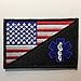 SpaceAuto USA American Flag w/ Star of Life EMT EMS Medic Paramedic Military Tactical Morale Badge Emblem Patch 3