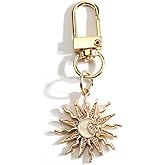 SHTALHST Sun and Stars Keychain Celestial Inspired Daily Carry Charm for Women Positive Energy Gift Shining Accessory