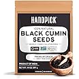 HANDPICK Black Cumin Seed (14oz) Pure Nigella Seeds - No Salt or Preservatives, Non GMO | Indian Black Whole Cumin | Gluten Free, Aromatic & Farm Fresh Kalonji | Resealable Zip Lock Pouch