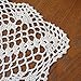USTIDE Crochet Lace Tablecloth 33 inches Square Handmade Cotton Table Cloth Beige Table Cover Doily