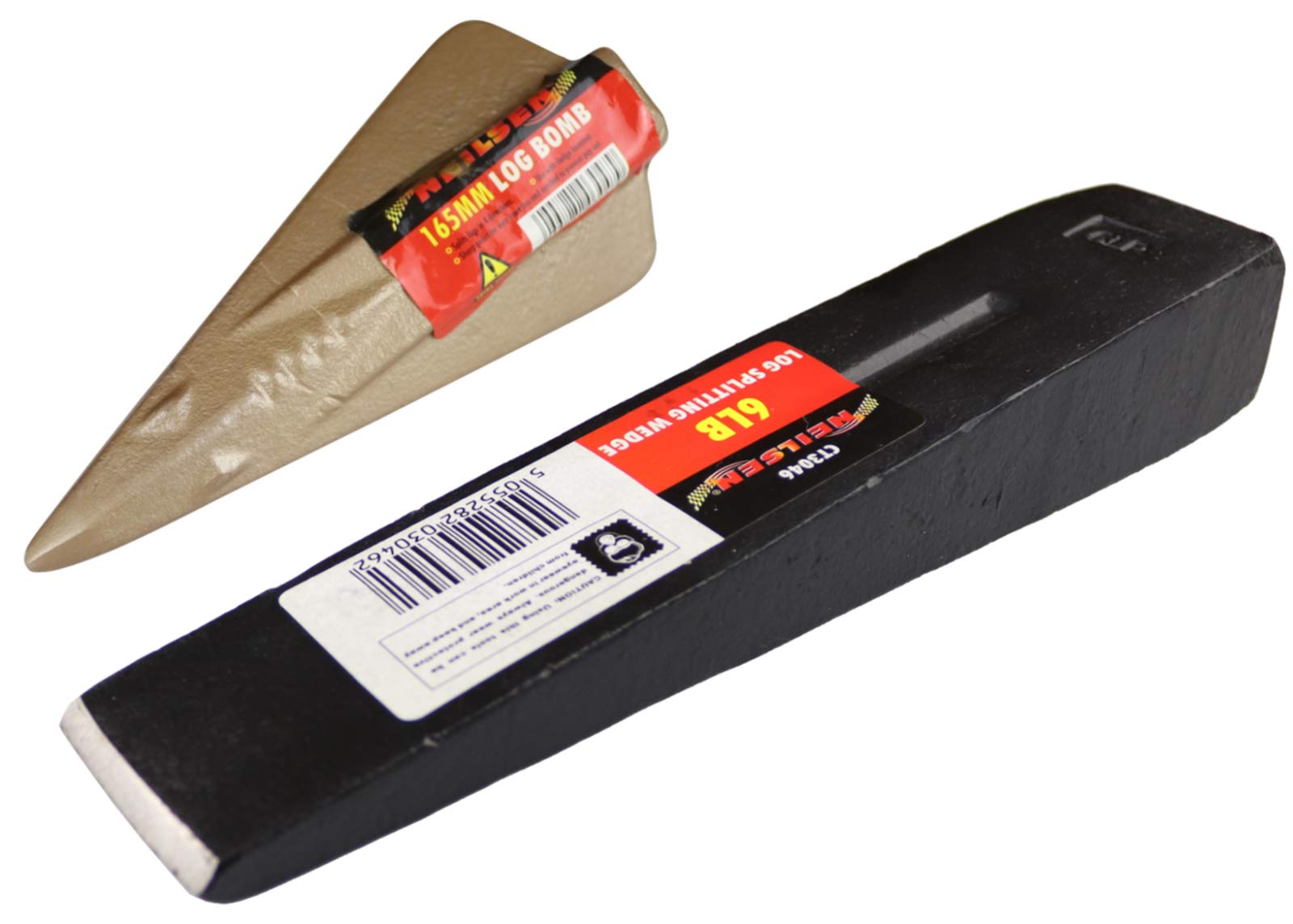 2 Neilsen Log Splitting Wood Wedges - Gold Bomb and Black Wedge