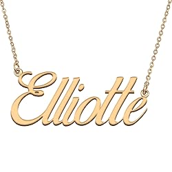 HUAN XUN Customized Custom Simple Any Name Necklace
