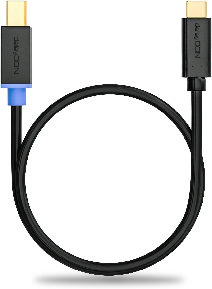 deleyCON 0.5m (1.64 ft.) USB 3.0 Printer Cable Scanner Cable, Type 3.1 Connector, USB C to USB B - Image 5