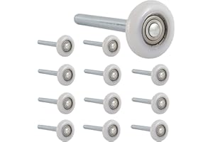 Artilife 12Pack 2" Nylon Garage Door Rollers 6200ZZ Bearing, Quiet and Durable, 4" in Stem for 2" Garage Track Replacement (6