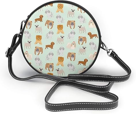 Bolso bandolera con estilo perro-perrito pequeño redondo ...