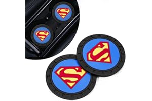 CKKDHP Superman Car Cup Holder Coasters for Marvel Fans,The Superman Car Coasters for Car Cup Holder,Marvel Souvenir Superman Car Cup Holder Insert,Souvenir/Gifts for Marvel Fans,Car Cup Mat,2.75''