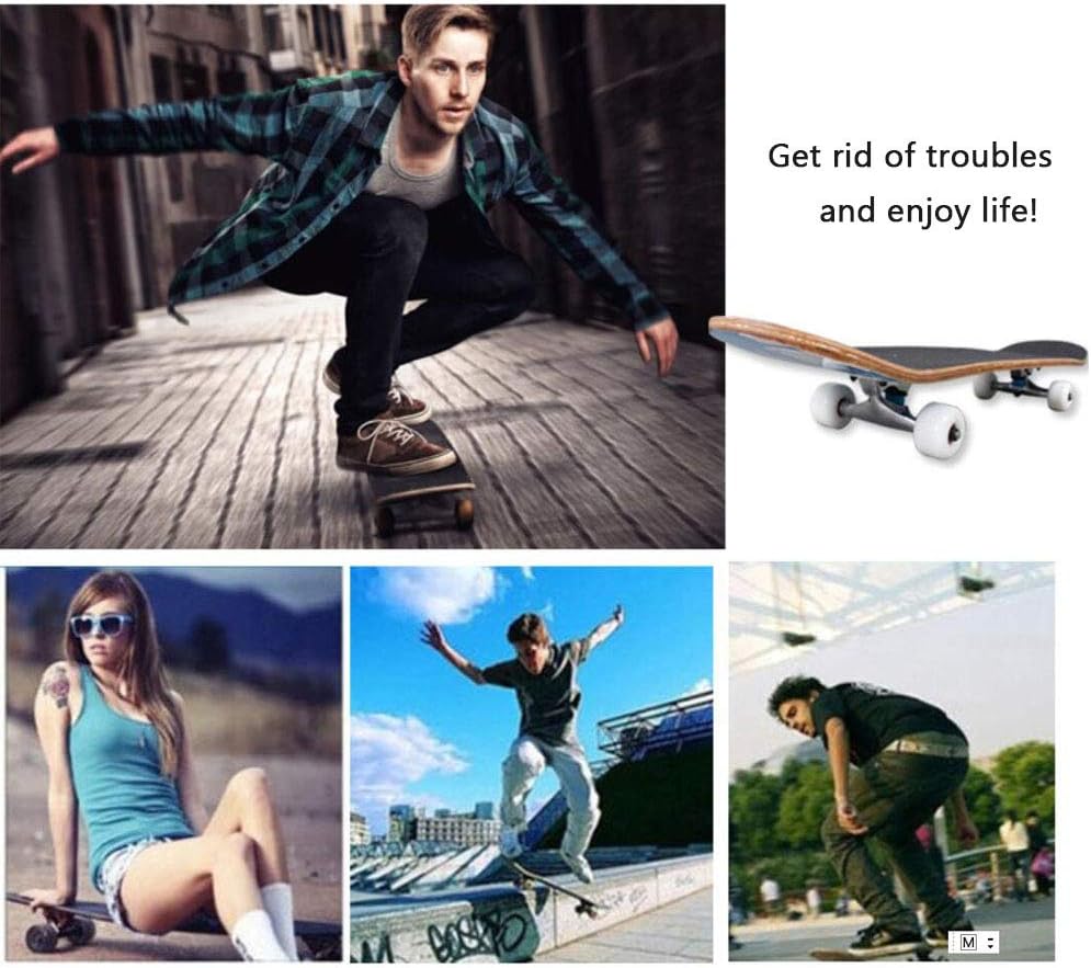 Sumeber Skateboard Adult Tricks Skate Board for Beginner Birthday Gift Skateboards for Teens Kids Adults, Fantasy Elk - Image 4