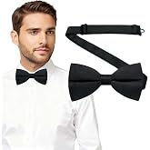 Guokoo Bow Ties for Men Solid Color Bow Tie Pre-Tied Adjustable - Men's Bow Tie for Party Wedding Available
