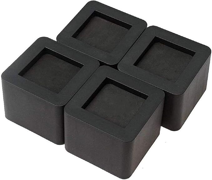 Nisorpa Furniture Risers 4 Pack Square Bed Riser 3 Inch Table Riser