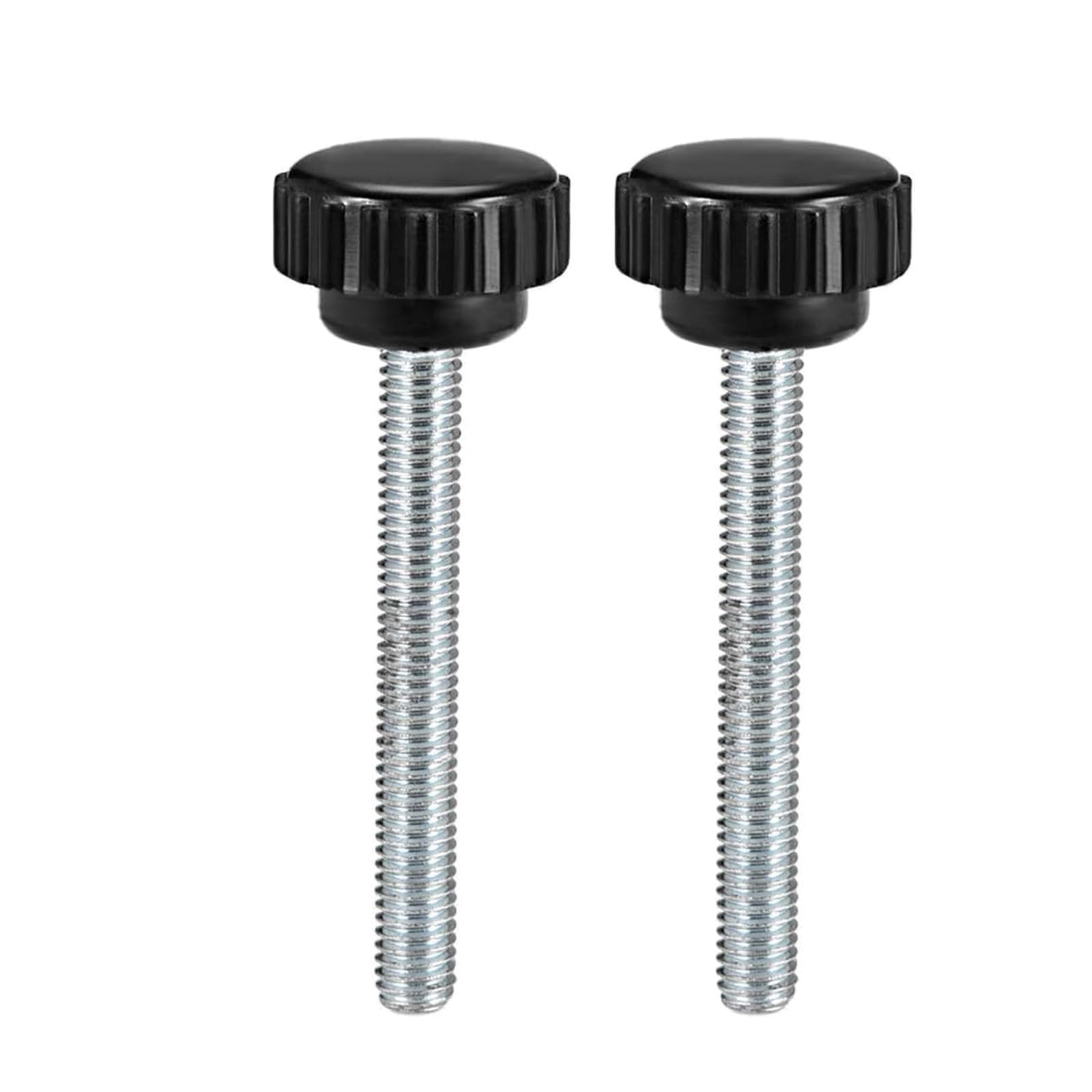 TOP-VIGOR 2Pcs M6 x 50mm Male Thread Knurled Clamping Knobs Grip, Thumb Screw on Type Round Head Clamping Handle Bolt with Plastic Knobs 20mm Head Dia — image 1