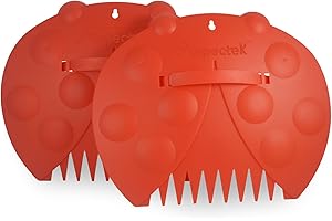 GardenHOME - Garden and Yard Leaf Scoops Hand Rakes, Large Leaf Grabber with Leaf Claws for Easy Pick Up, Ladybug-Shaped (Red)