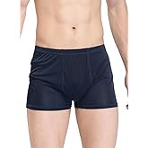 MOROUTLINE Men's Silk Boxer Briefs Underwear Breathable Moisture-Wicking Pure Silk Panties for Man