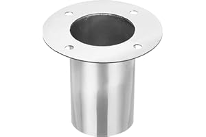 PATIKIL 2.5" Duct Connector Flange, Straight Pipe Exhaust Flange Stainless Steel Pipe Hose Duct Collar for Heating Cooling Ve