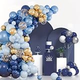 Balloon Garland Navy Blue and Gold Arch Kit 104pcs Birthday Space Theme view 6