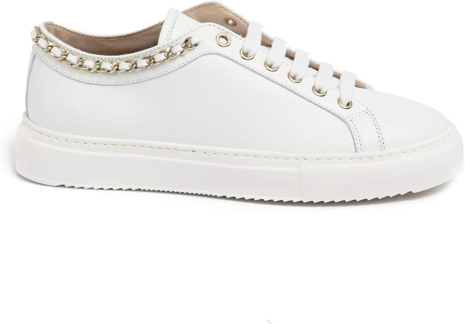 soft white leather trainers
